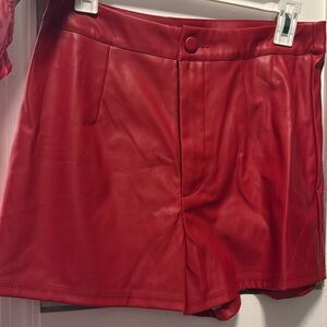 SHEIN High Waist Red Women's Shorts